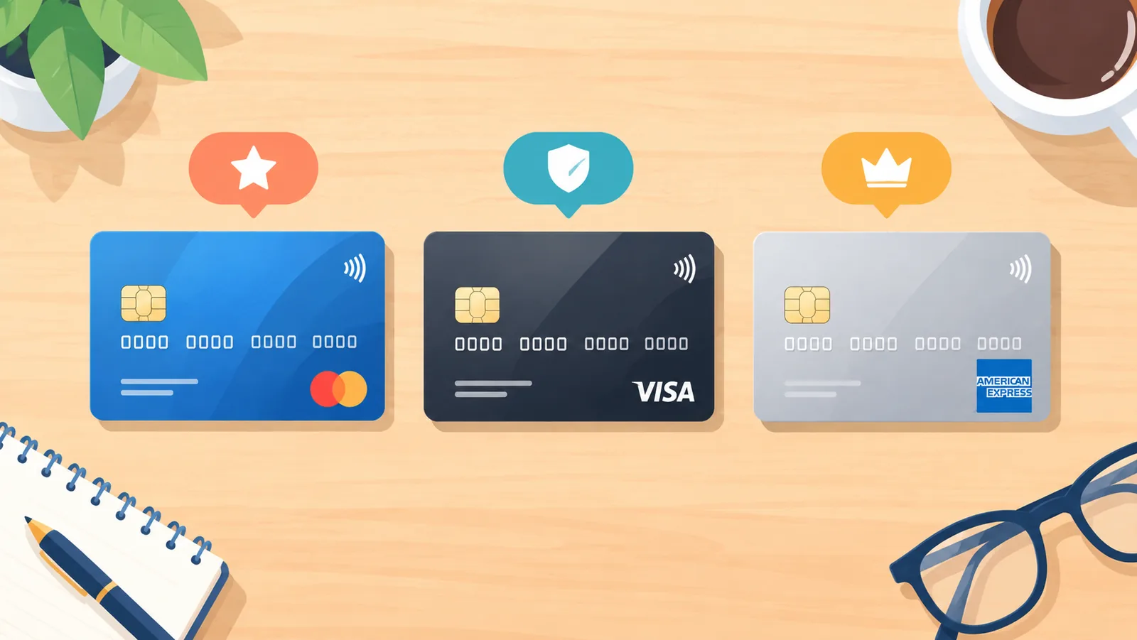 Confronto visivo tra diverse carte di credito premium