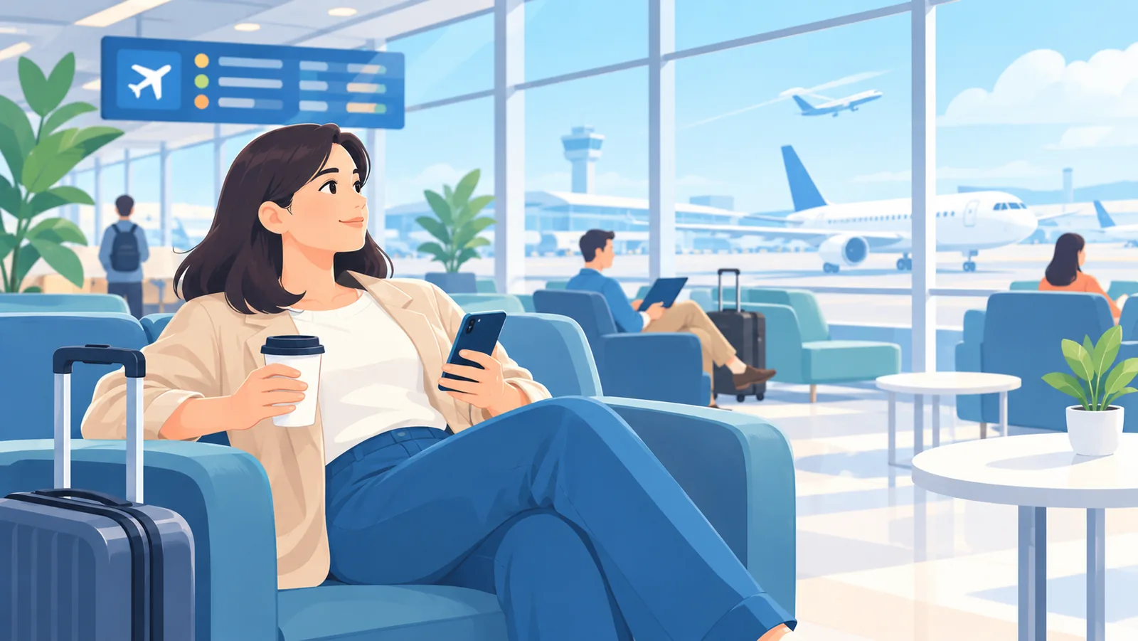 Lounge aeroportuale riservata ai titolari di carte premium