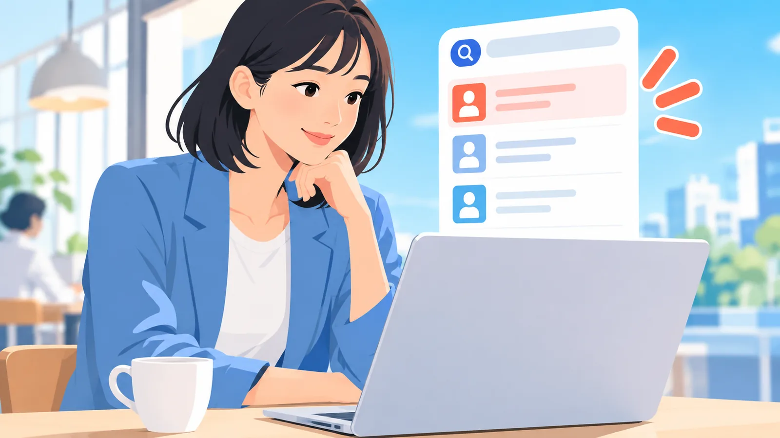 学歴不問の求人を検討する若手ビジネスパーソン