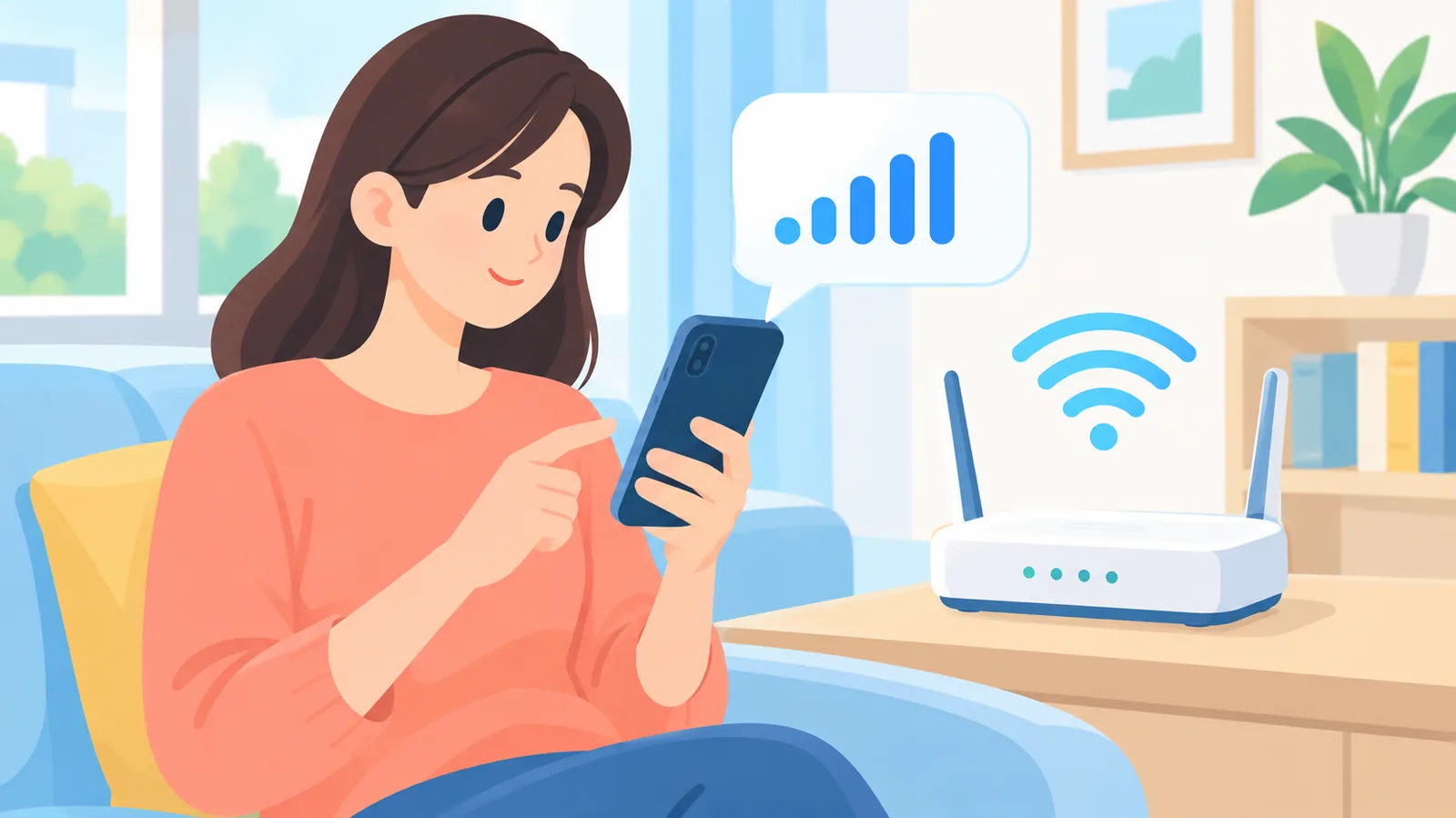 ネットワーク接続を確認している様子