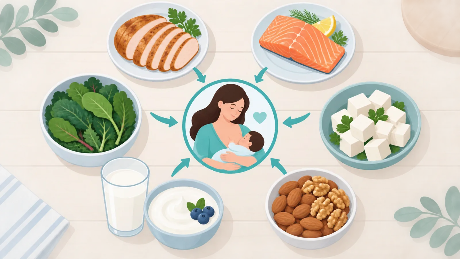 栄養バランスの取れた食材が並ぶキッチンの様子