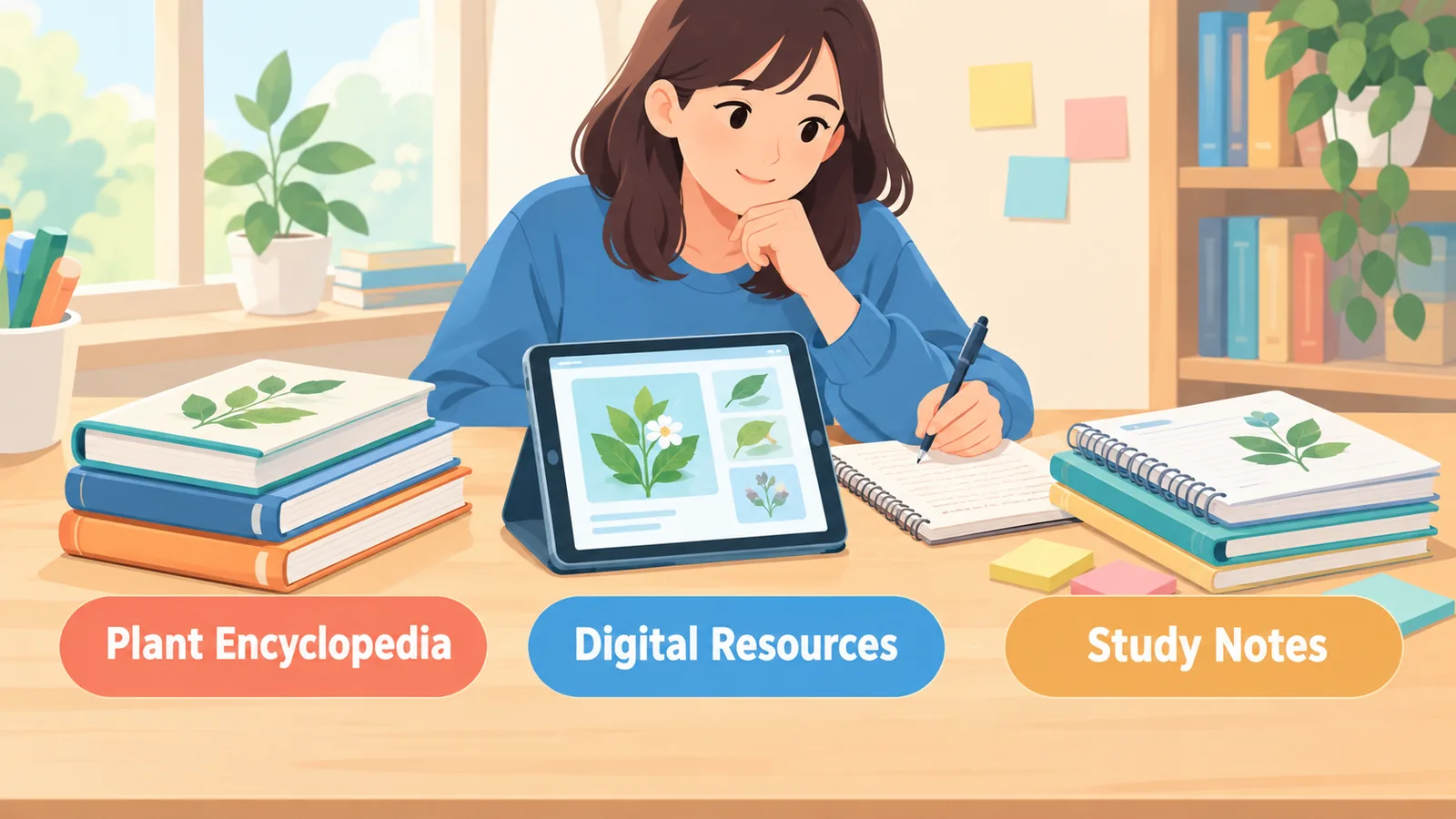 目的別に教材を見比べる学習者