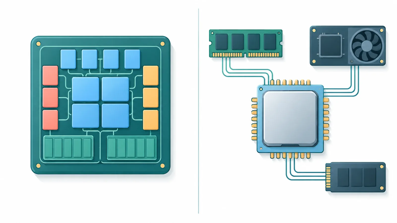 Apple SiliconとIntelチップの違いを示す図