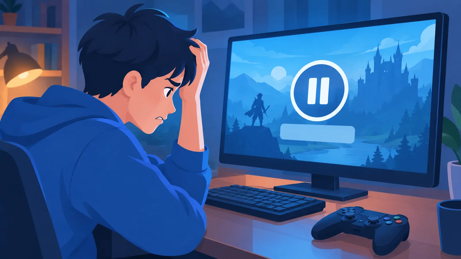 同時プレイができず困っているゲーマー