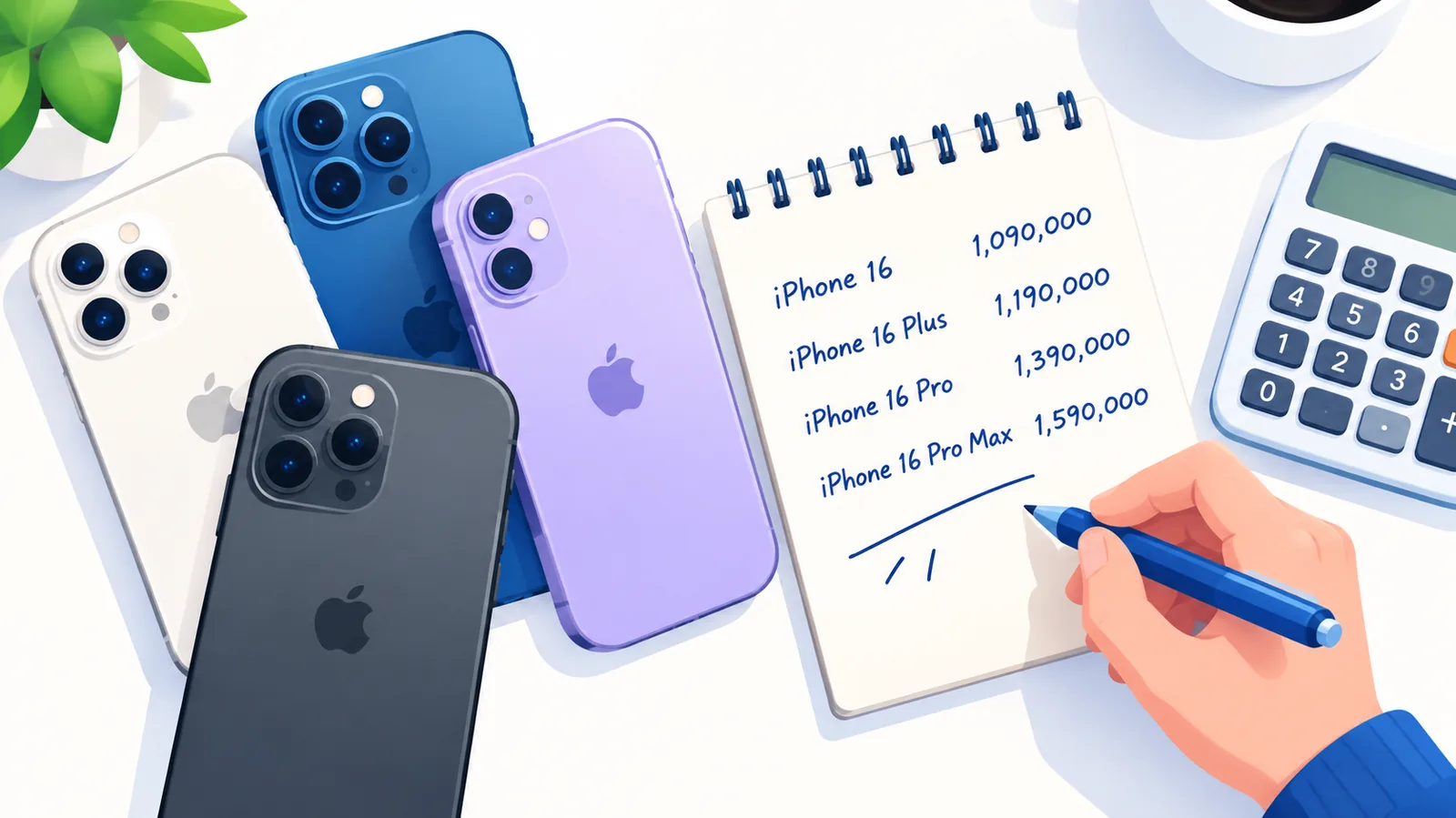 iPhoneの購入ルートを比較検討するイメージ
