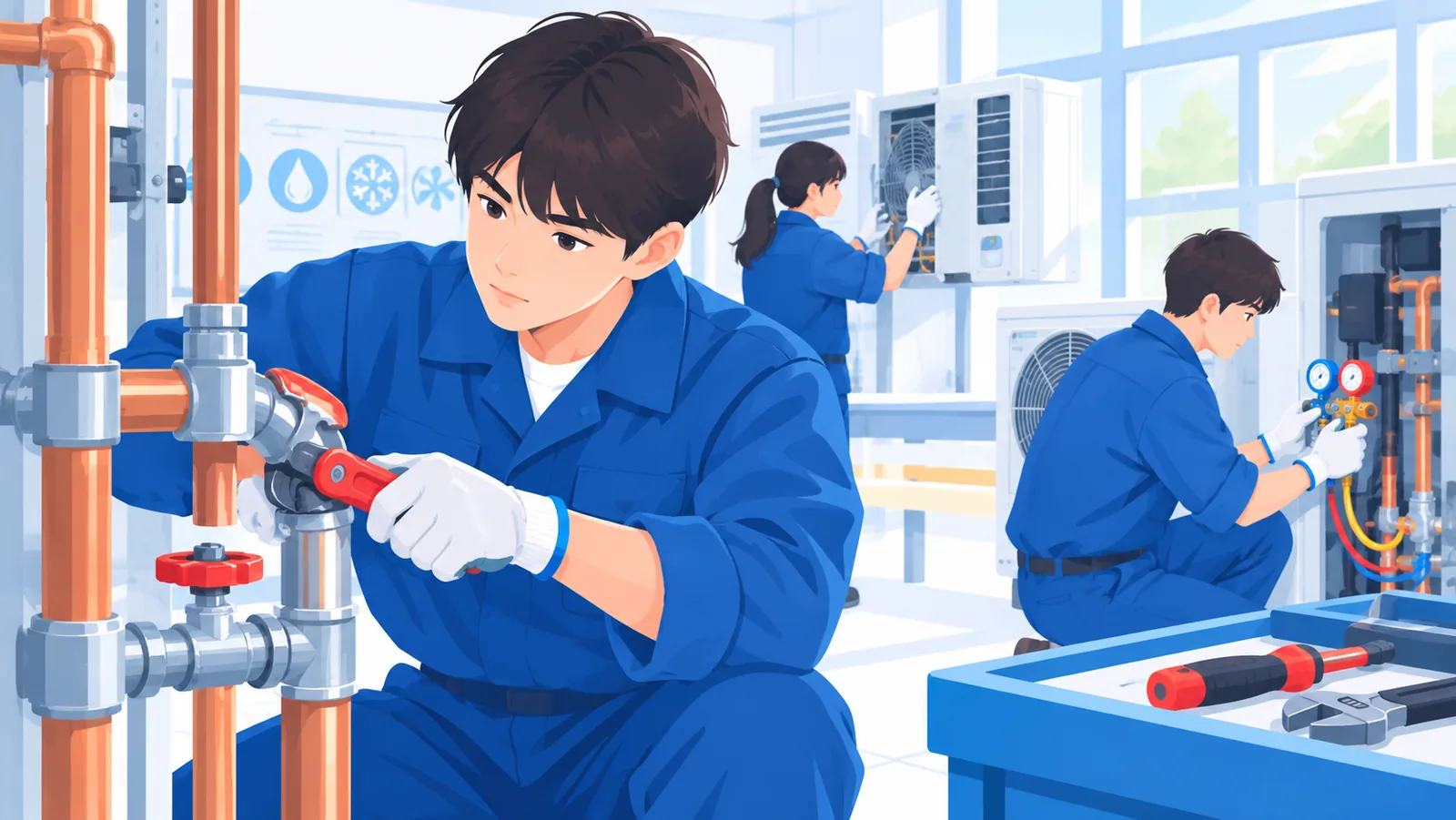 용접 작업 중인 기술직 근로자