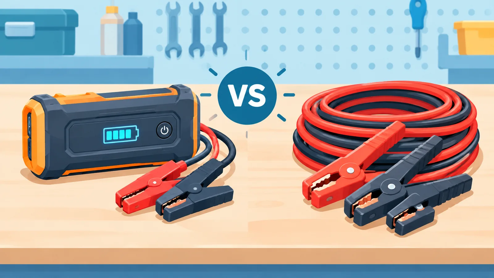 Perbandingan power bank jump starter dan kabel jumper konvensional