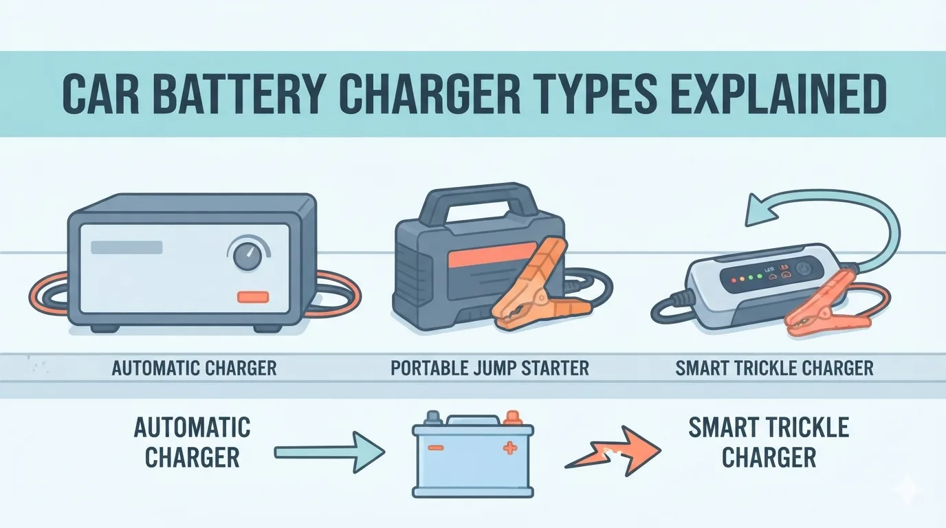 Jenis-jenis charger bateri kereta