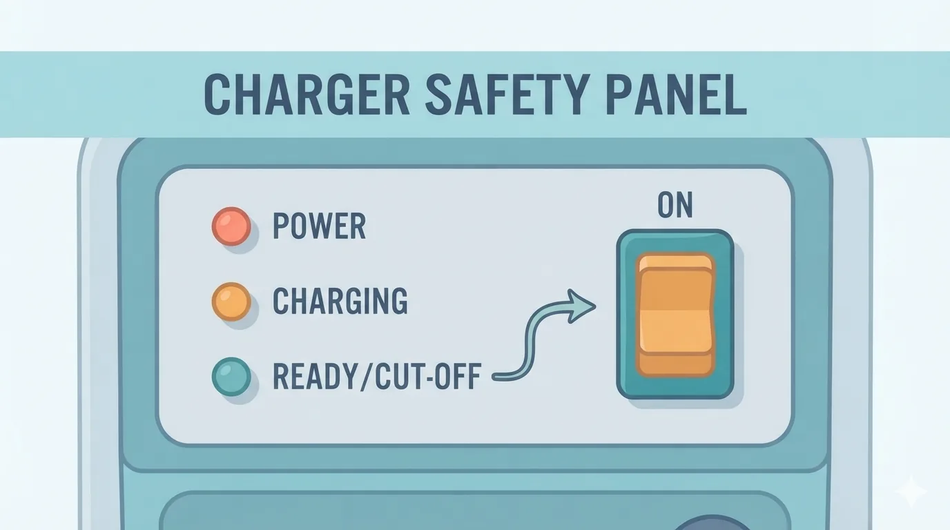 Ciri keselamatan charger bateri kereta