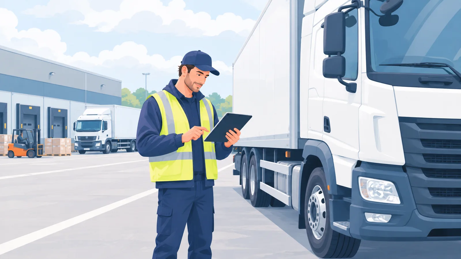Vrachtwagenchauffeur actief in de logistieke sector