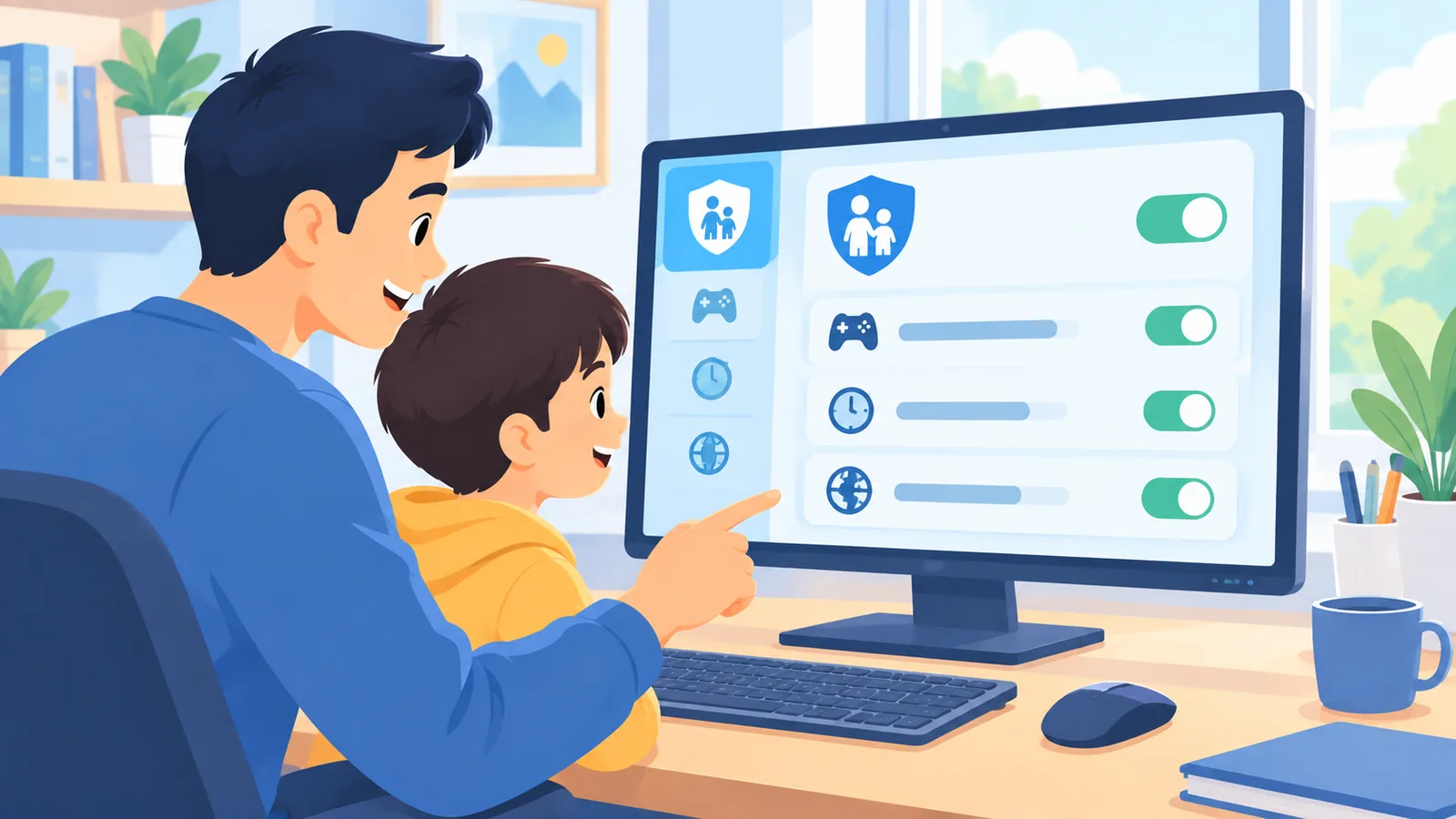 Ouderlijk toezicht instellen voor een kindaccount