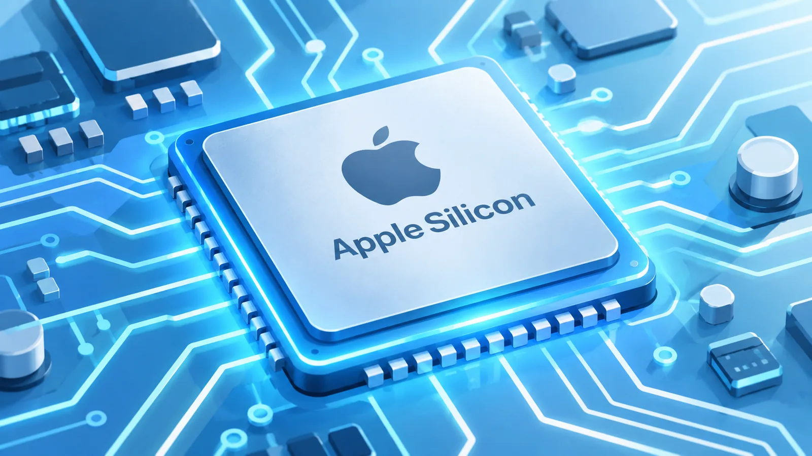 Apple Silicon ਚਿੱਪ ਦੀ ਨਜ਼ਦੀਕੀ ਤਸਵੀਰ