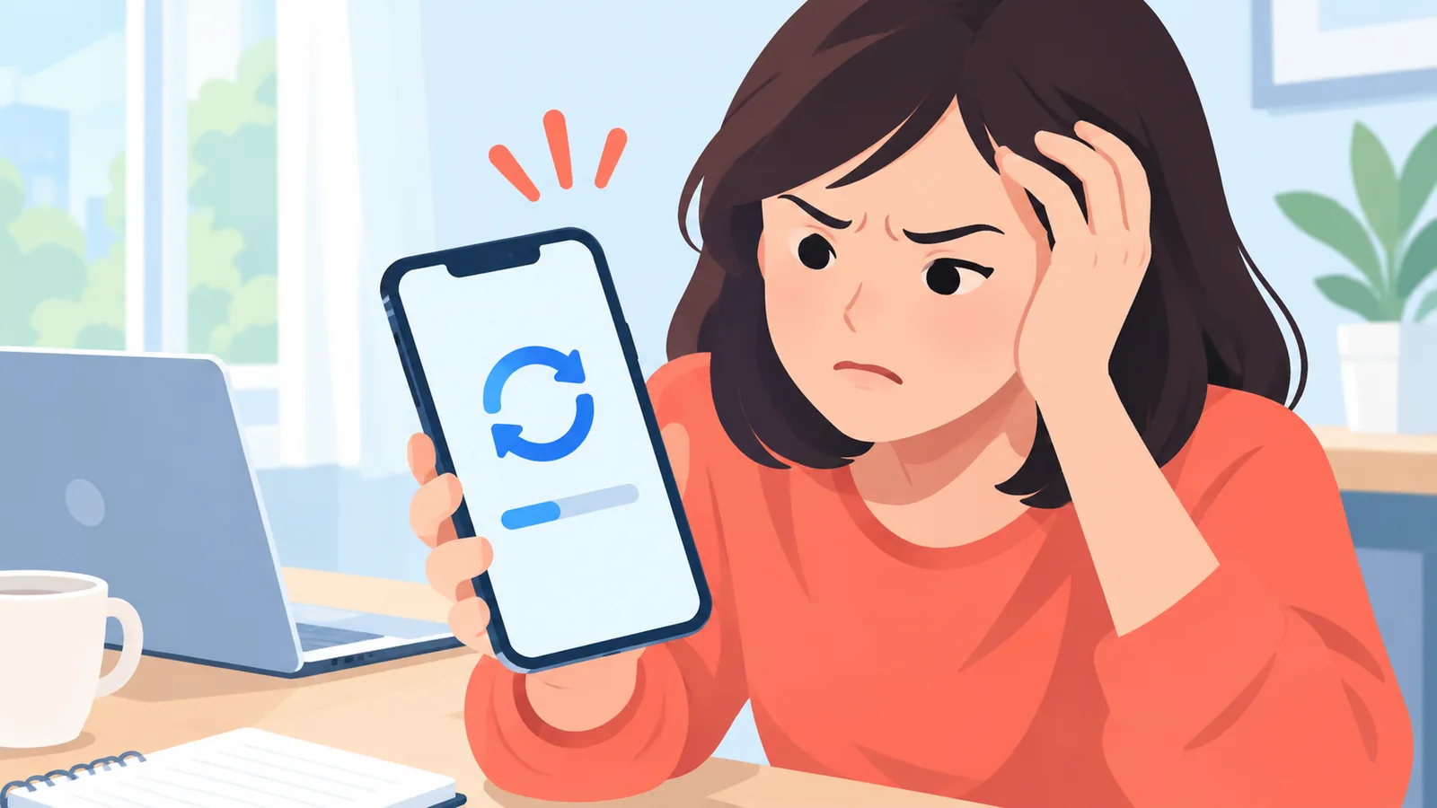 Sincronização do iCloud travada no smartphone