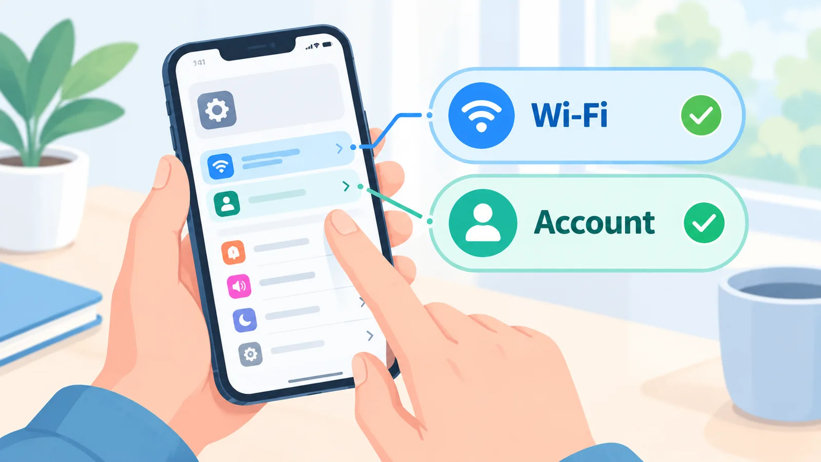 Verificação rápida das configurações do iPhone