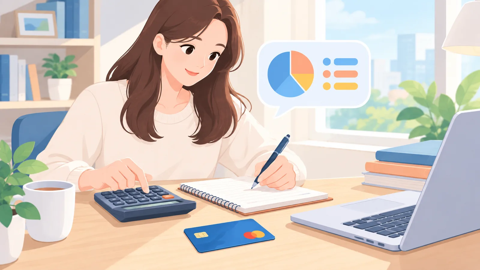 Pessoa calculando custo-benefício da anuidade