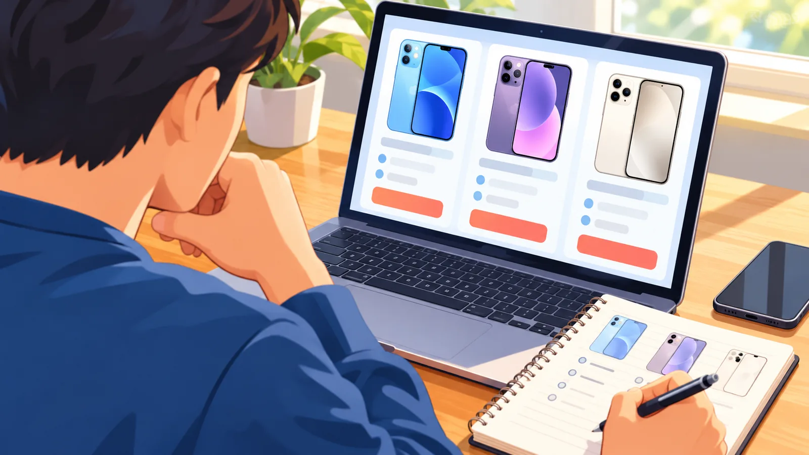 Comparație de prețuri la iPhone pe mai multe magazine online