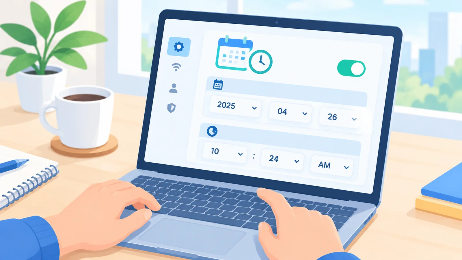 ตรวจสอบวันเวลาของเครื่องและการตั้งค่า VPN หรือไฟร์วอลล์