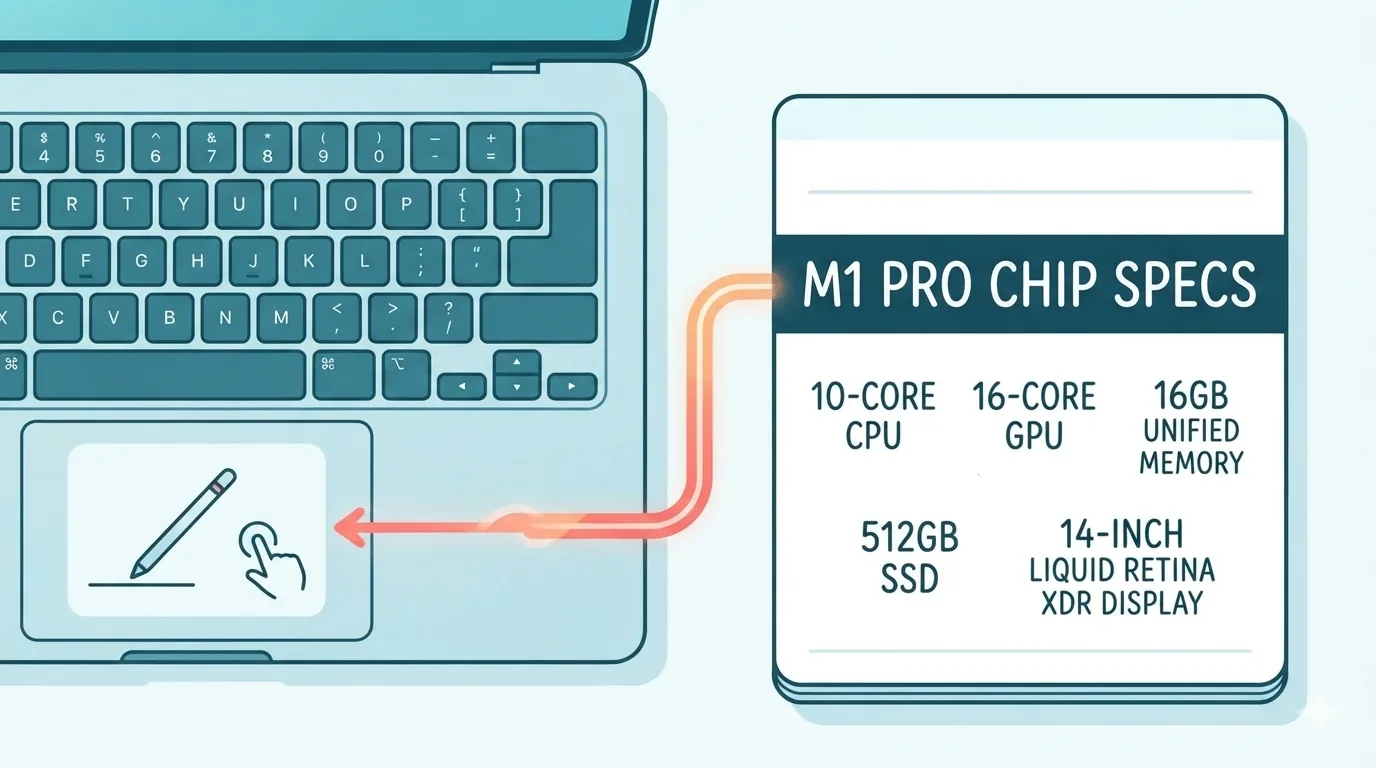 คีย์บอร์ด MacBook คู่กับสมุดจดสเปกเครื่อง