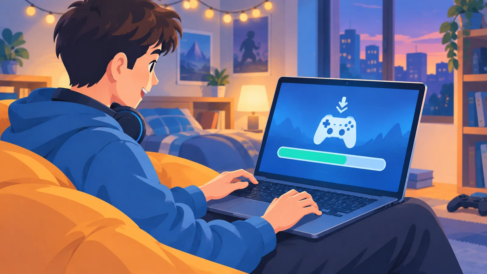 การดาวน์โหลดเกมที่ได้รับสิทธิ์แชร์บนโน้ตบุ๊ก