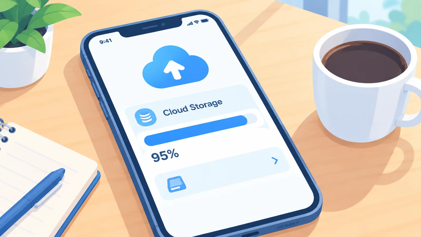 iCloud depolama alanı kullanım ekranı