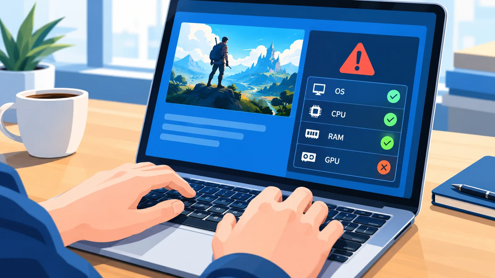 Mac kullanıcısı oyun sistem gereksinimlerini kontrol ediyor