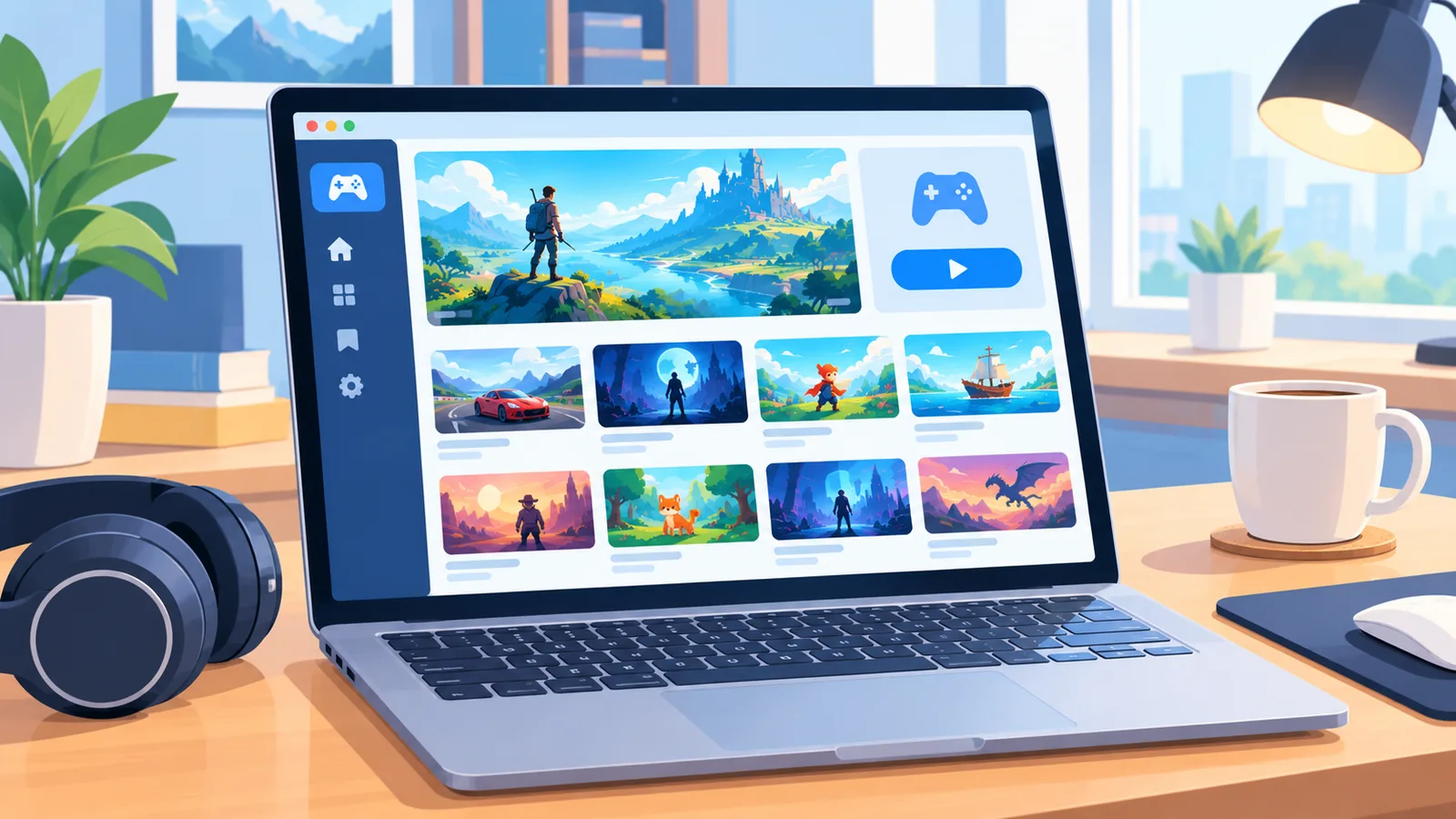Steam mağazası Mac ekranında açık şekilde gösteriliyor