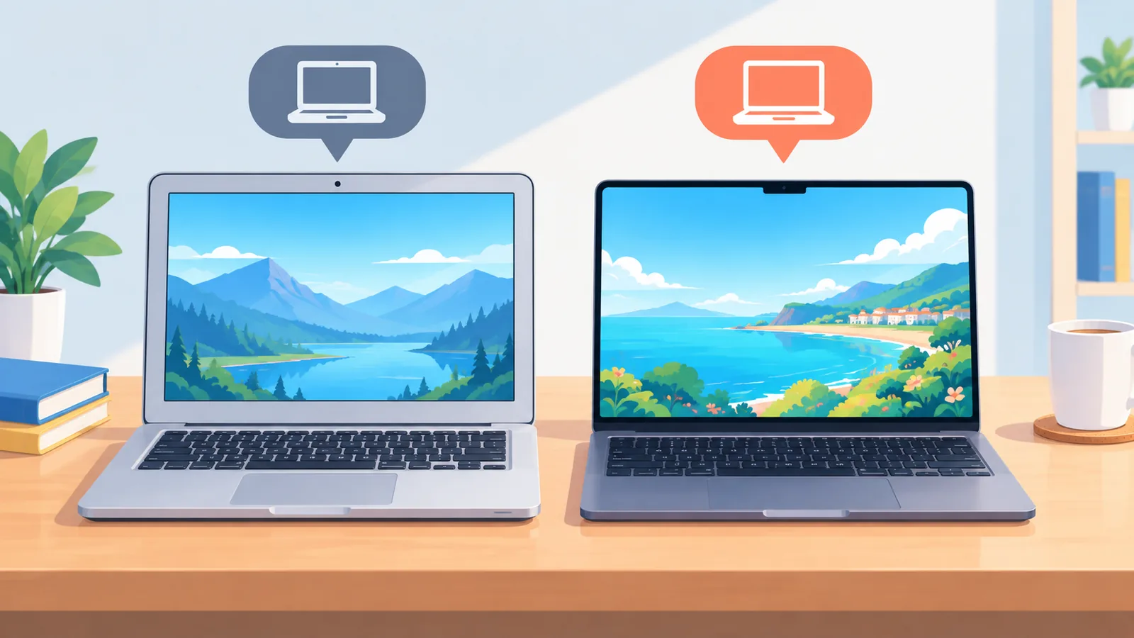 Farklı Mac modelleri yan yana karşılaştırılıyor