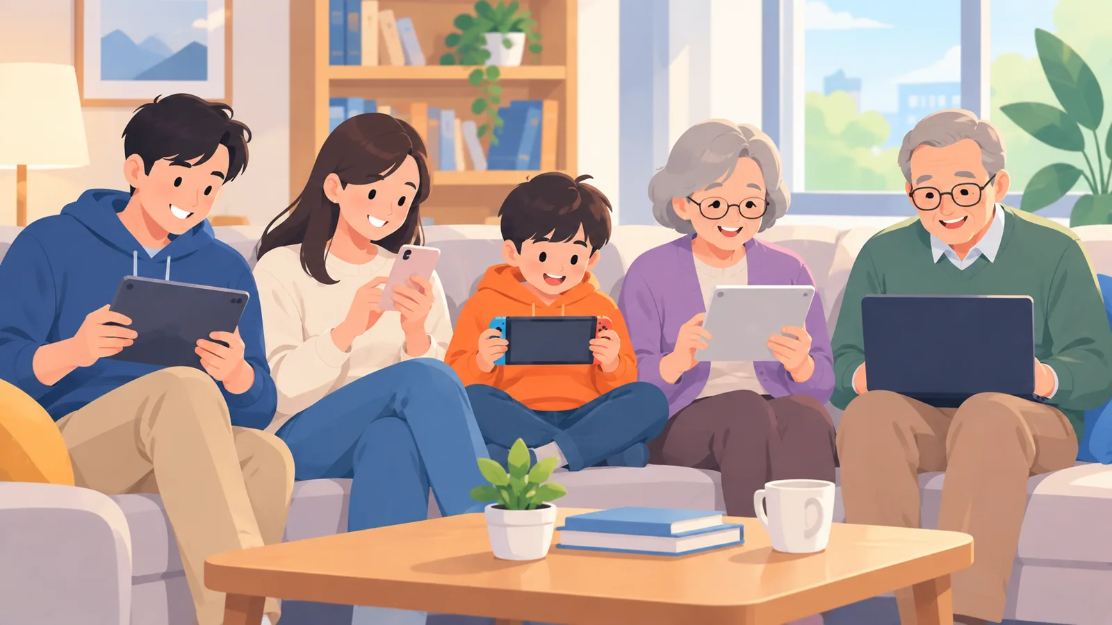 Aile üyeleri arasında oyun paylaşımı