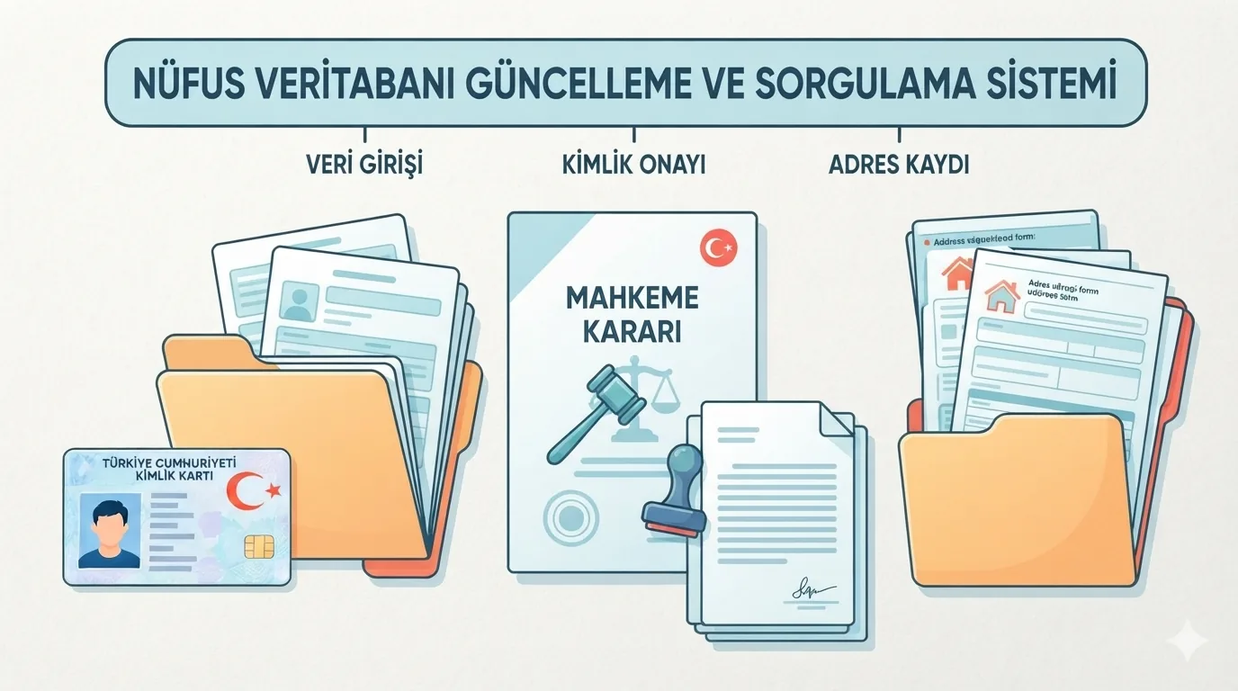 Gerekli belgelerin düzenli şekilde bir arada gösterimi