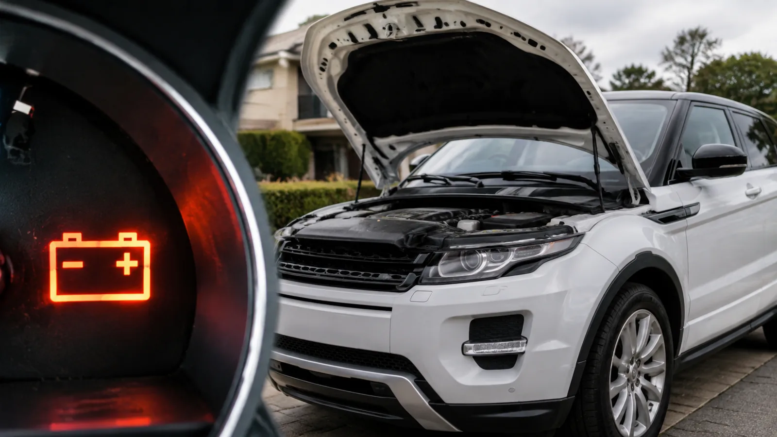 Розряджений акумулятор Range Rover Evoque