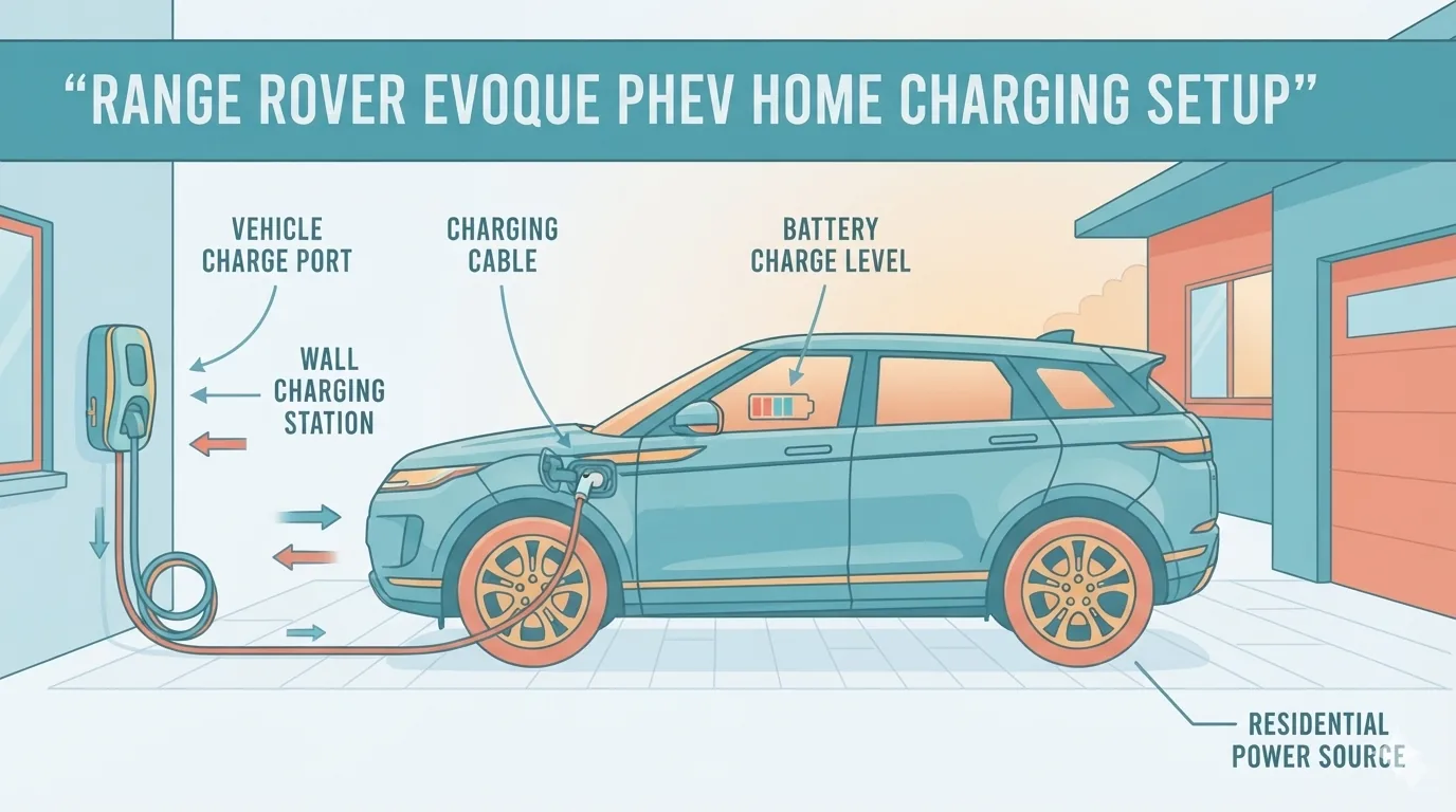 Заряджання тягової батареї Range Rover Evoque PHEV
