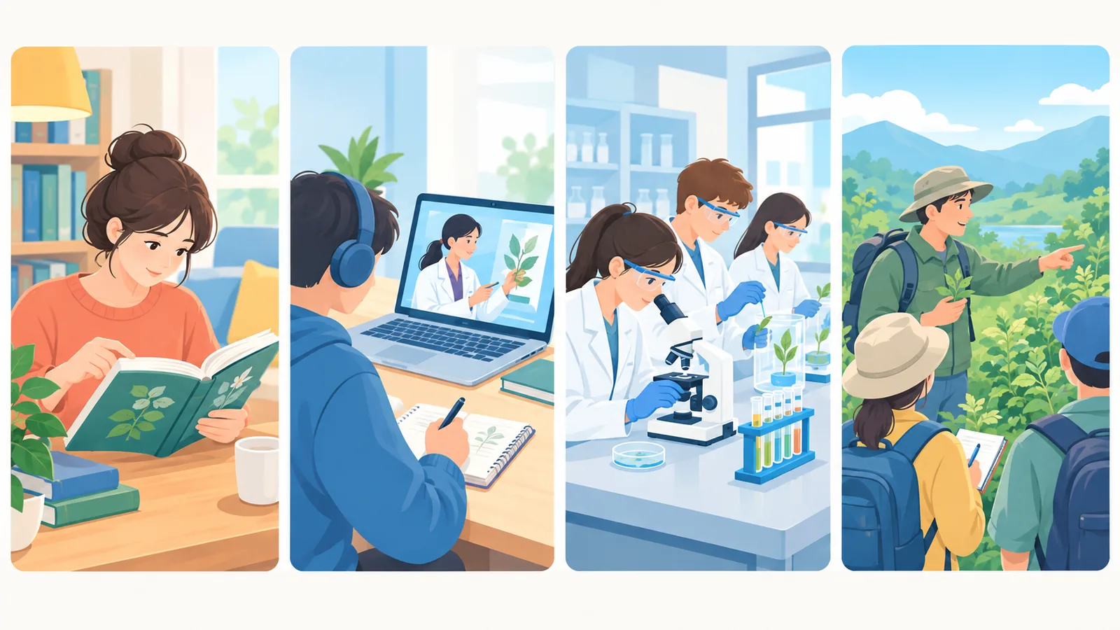 Bốn hình thức học dược liệu khác nhau