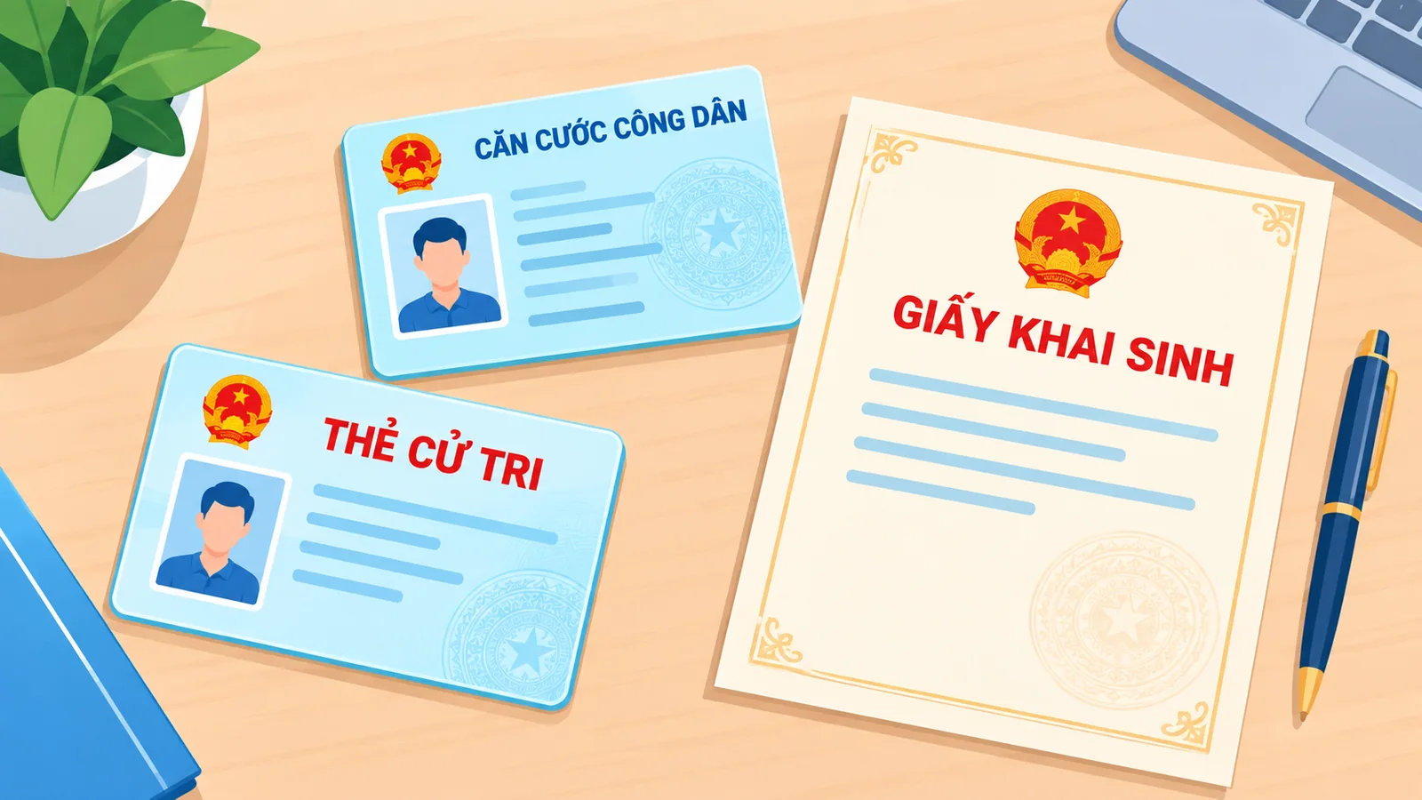 Bộ giấy tờ cần chuẩn bị gồm thẻ cử tri, căn cước công dân và giấy tờ chứng minh