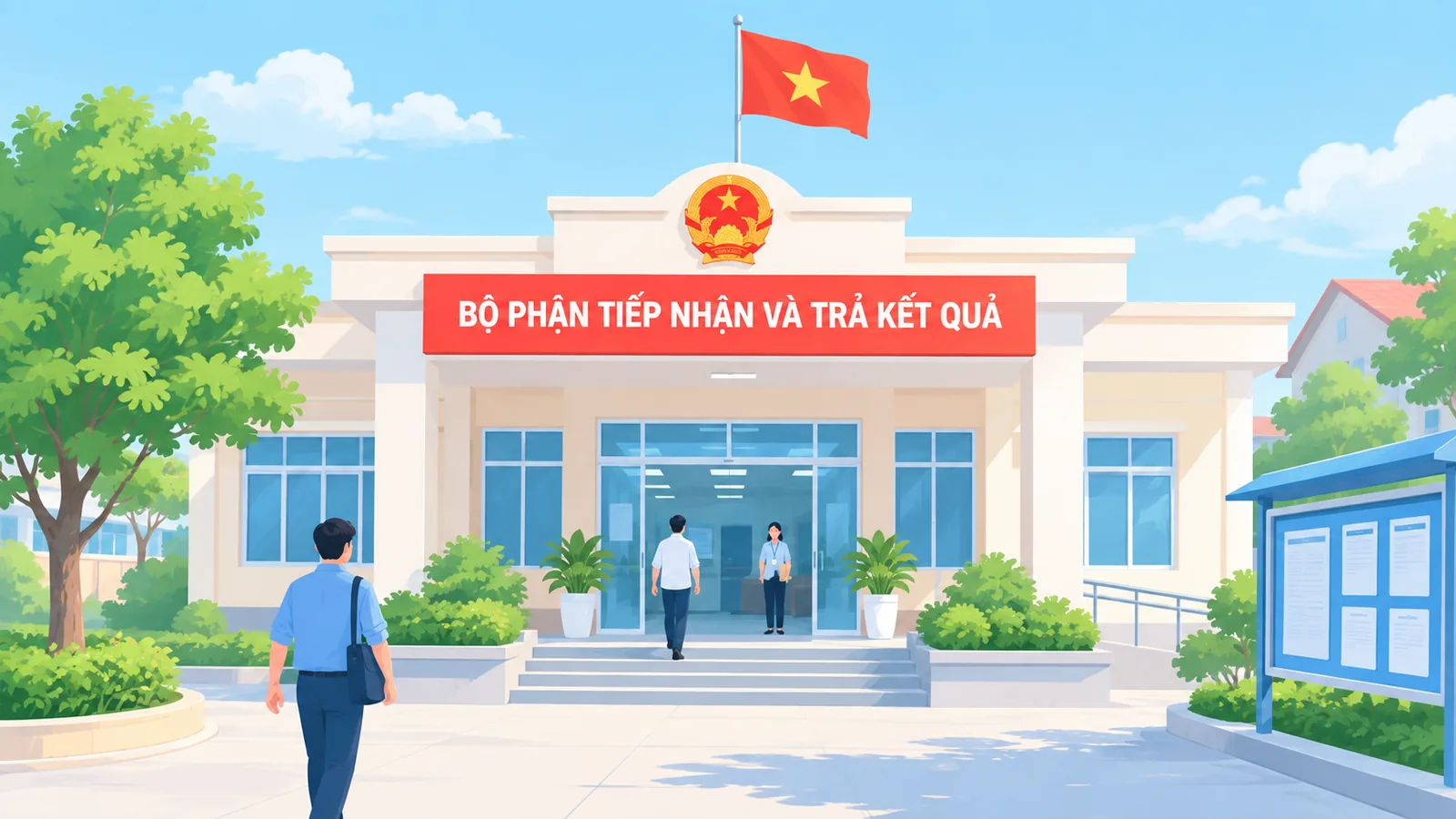 Trụ sở Ủy ban nhân dân cấp xã nơi tiếp nhận thông tin cử tri