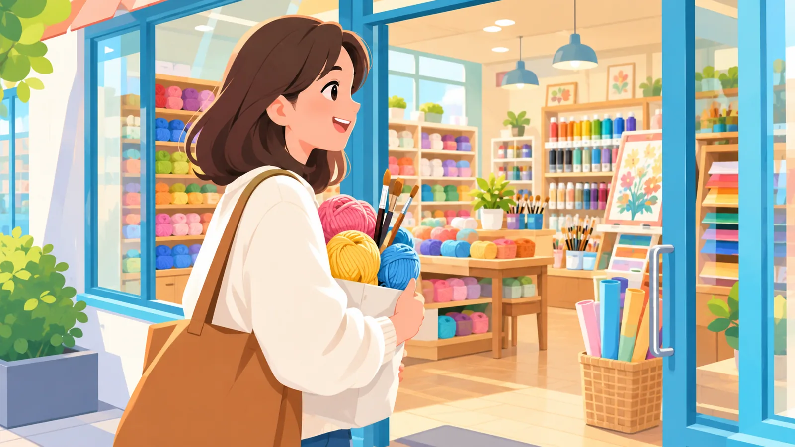 طاولة هوايات مرتبة عليها ورق وكرتون ونموذج بلاستيكي غير مجمّع
