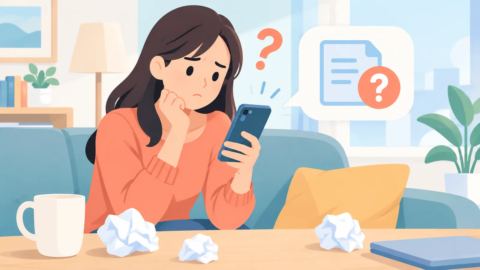بطاقة مصنوعة يدوياً برمز QR وسماعات وزهور مجففة