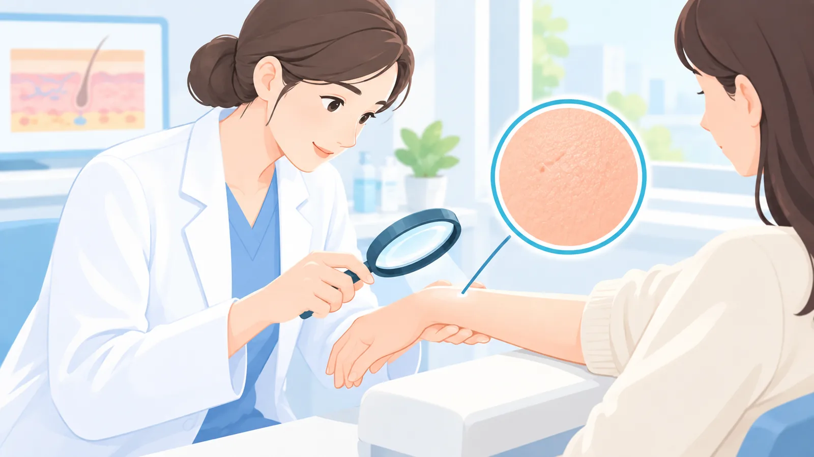 تقويم يرمز إلى مدة الاستخدام المنتظم حتى ظهور النتيجة