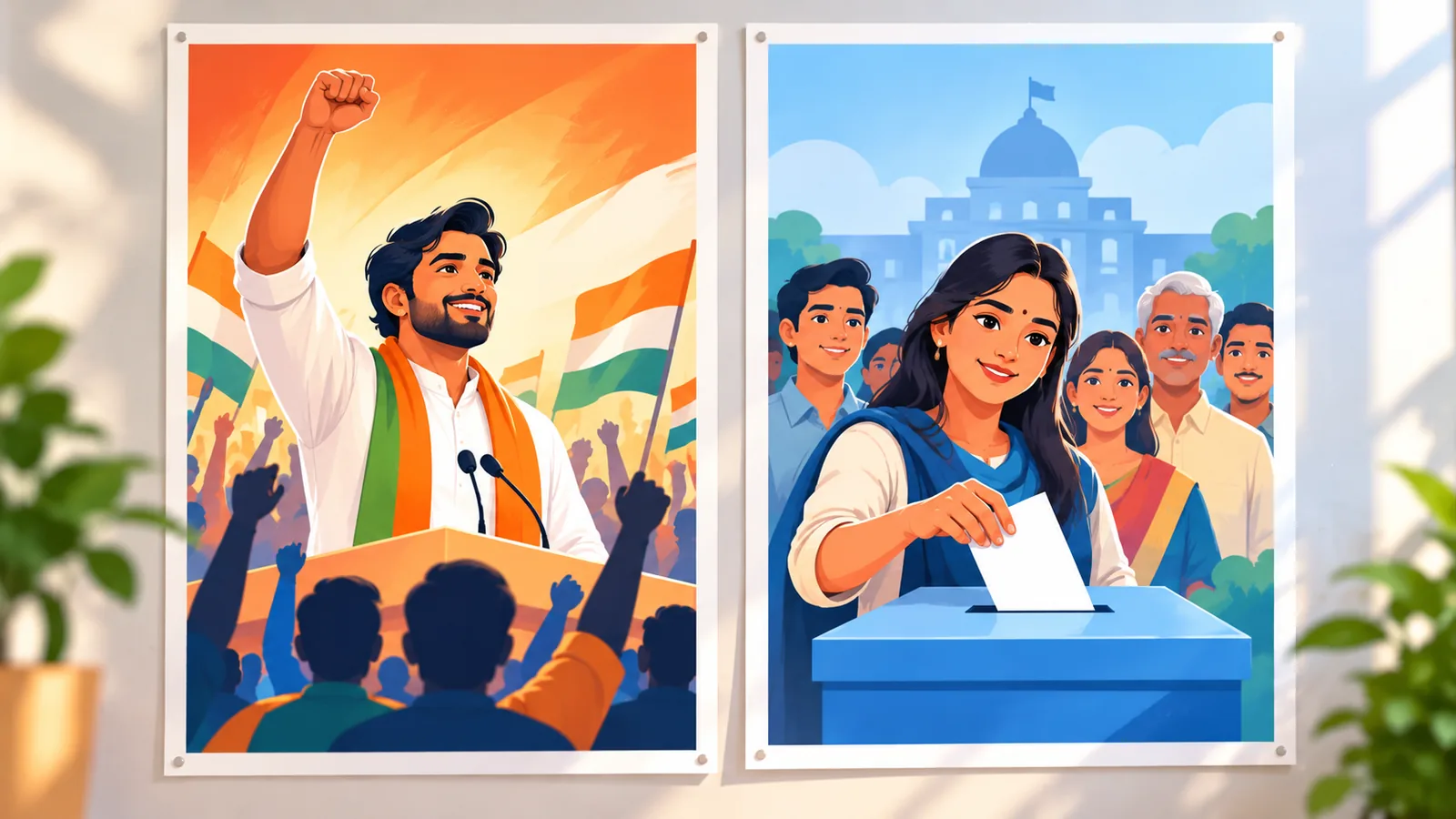 ভোটার হওয়ার যোগ্যতা নিয়ে আলোচনারত দুই তরুণ