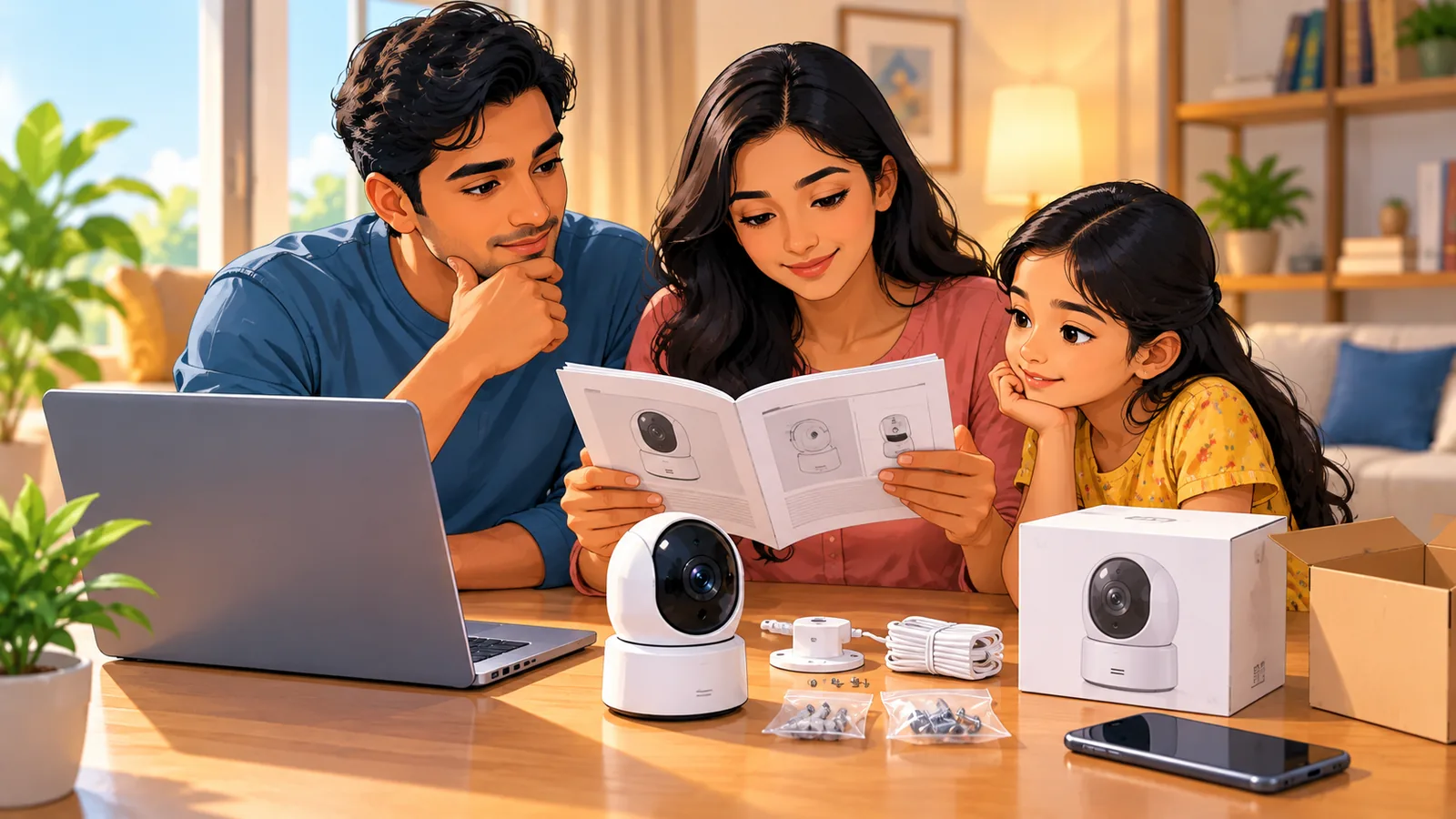 ক্যামেরা কেনার আগে পরিবারের সবাই মিলে আলোচনা করছেন