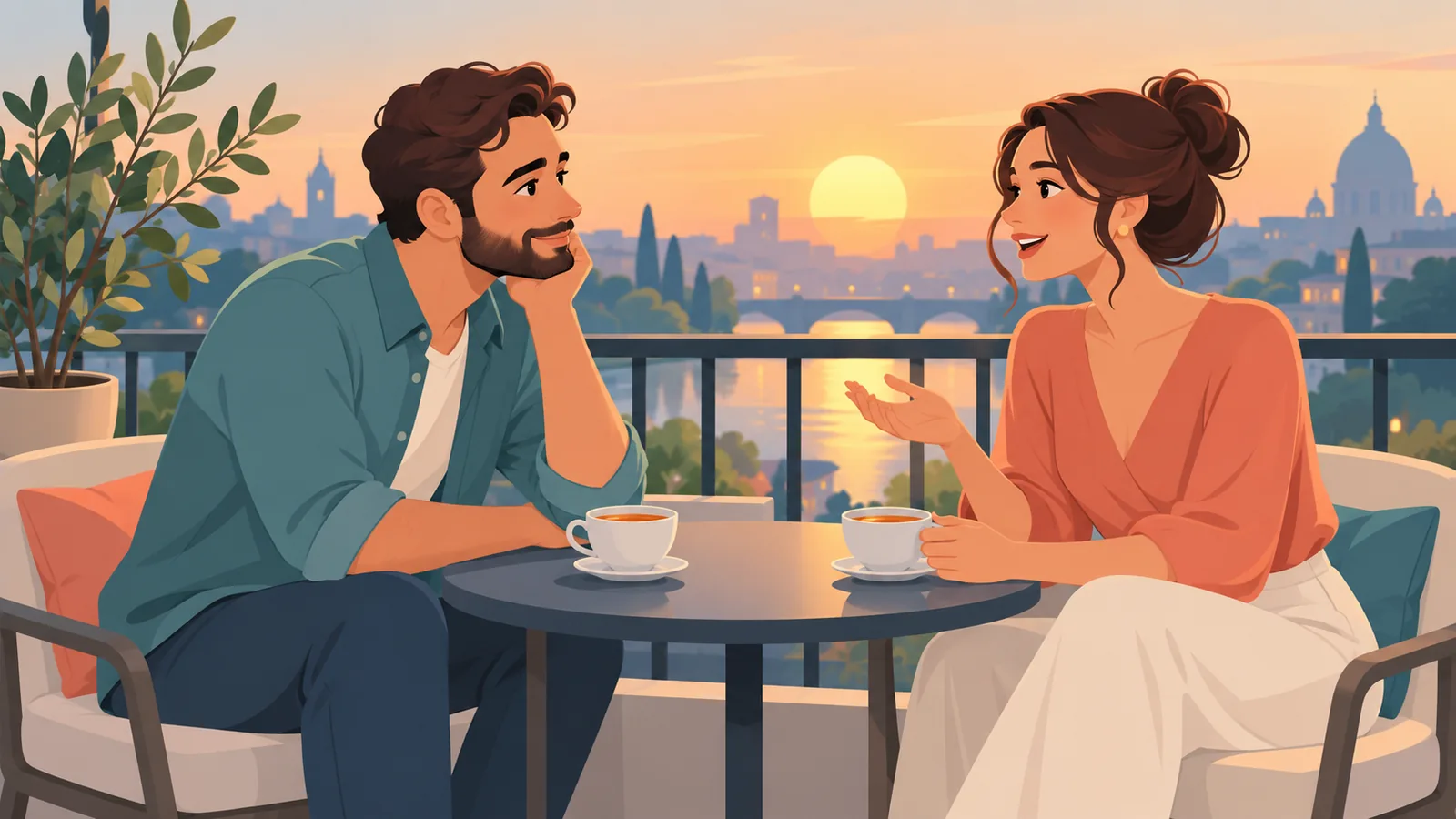 সঙ্গীর কথা মন দিয়ে শুনছেন একজন
