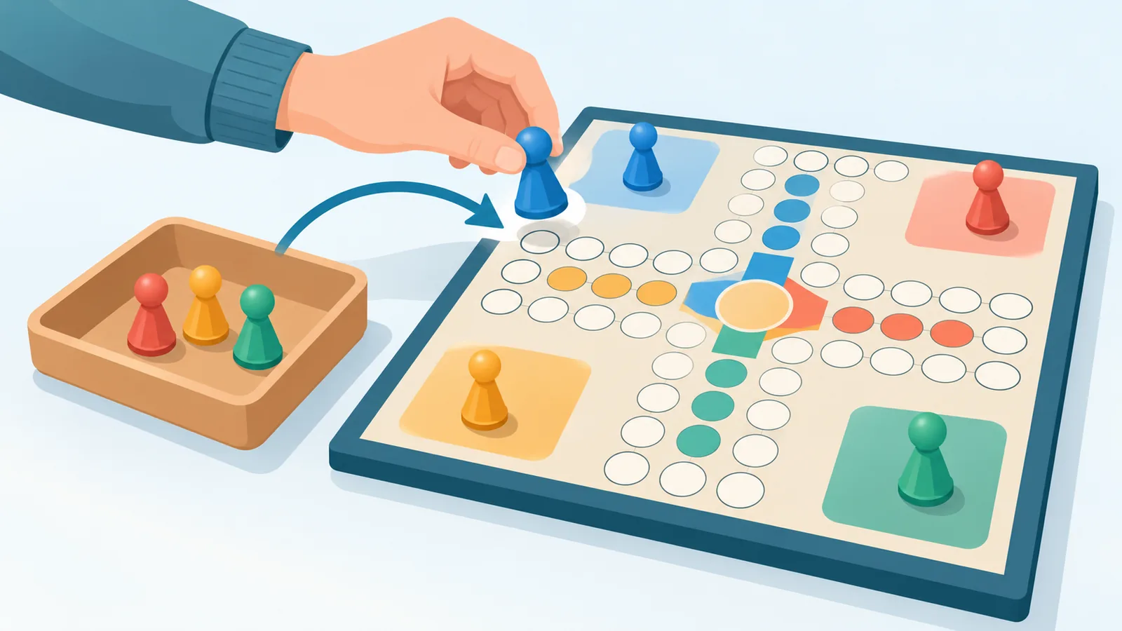 桌面上被替换下场的棋子