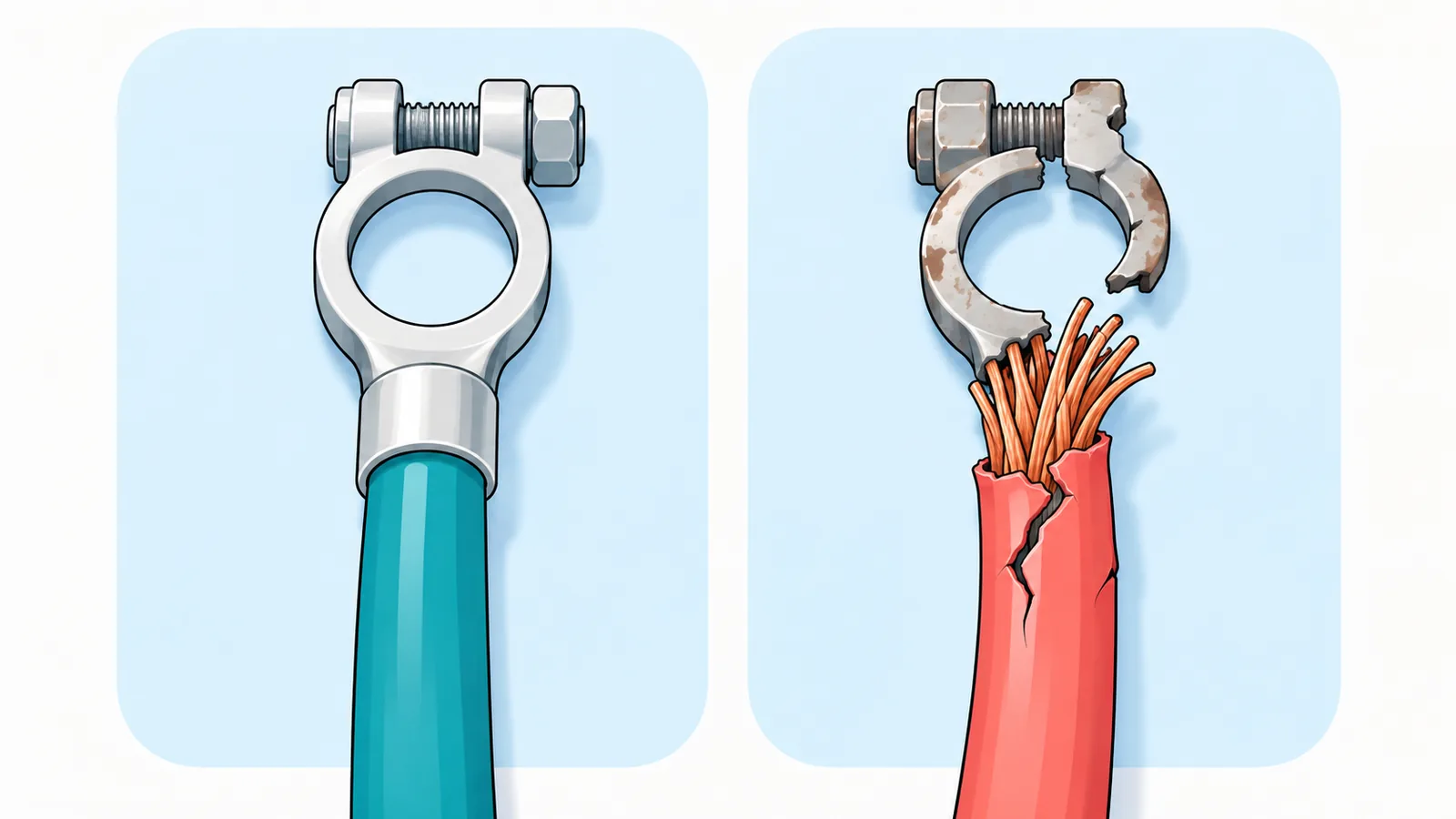 Vergleich: nur Klemme tauschen oder Kabel mit erneuern