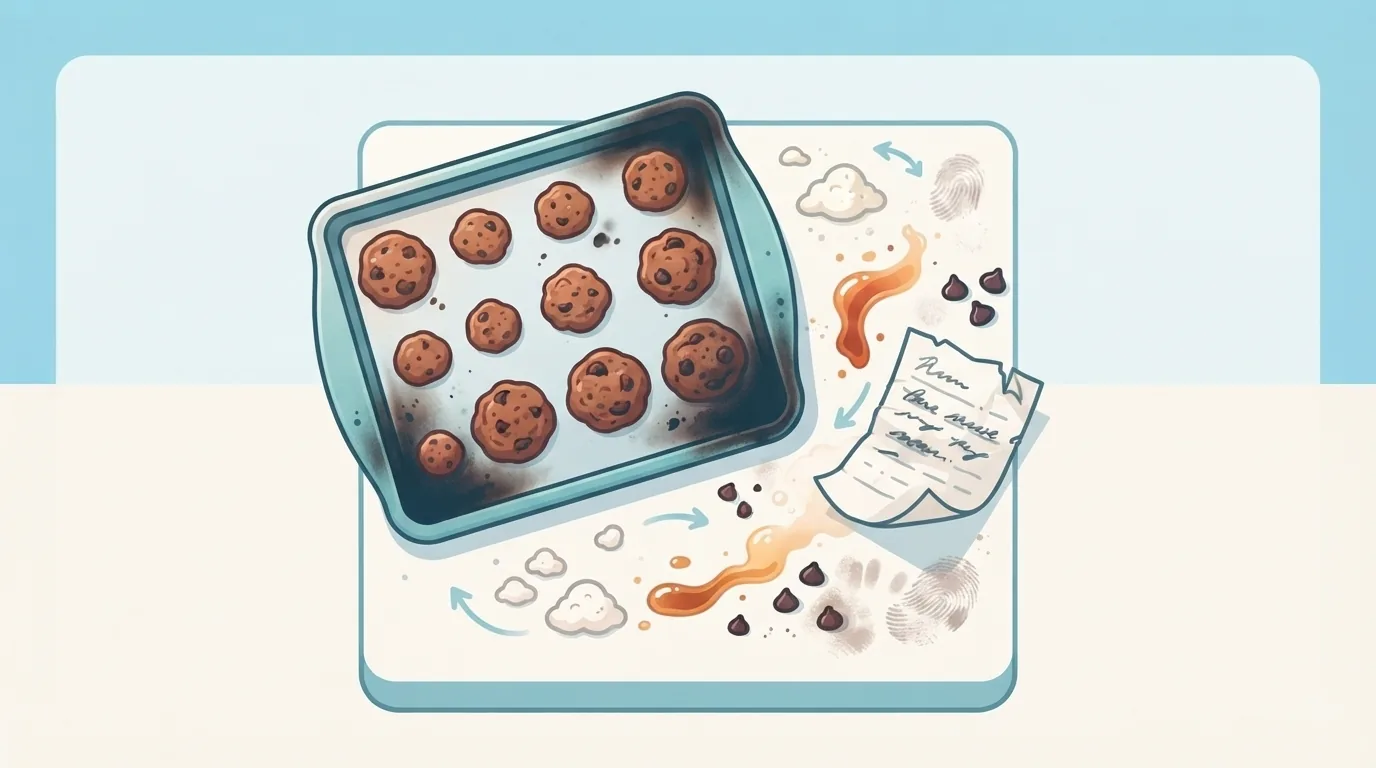Frisch gebackener Kuchen wird für das Testprotokoll fotografiert