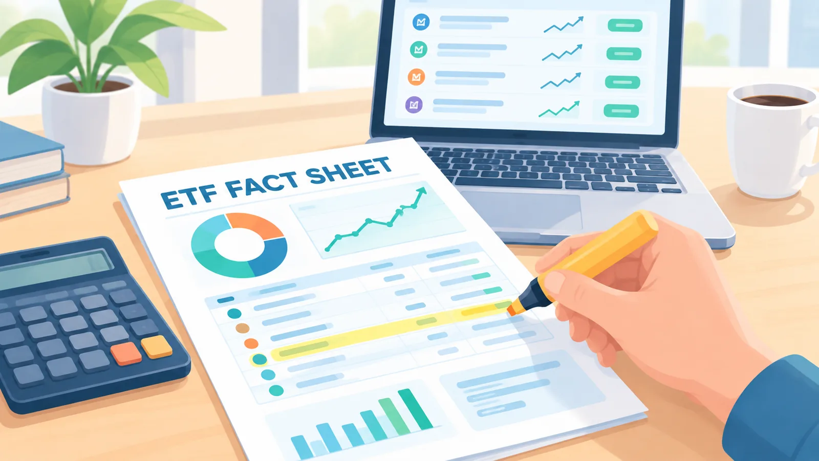 Kennzahlen und ETF-Factsheet im Vergleich