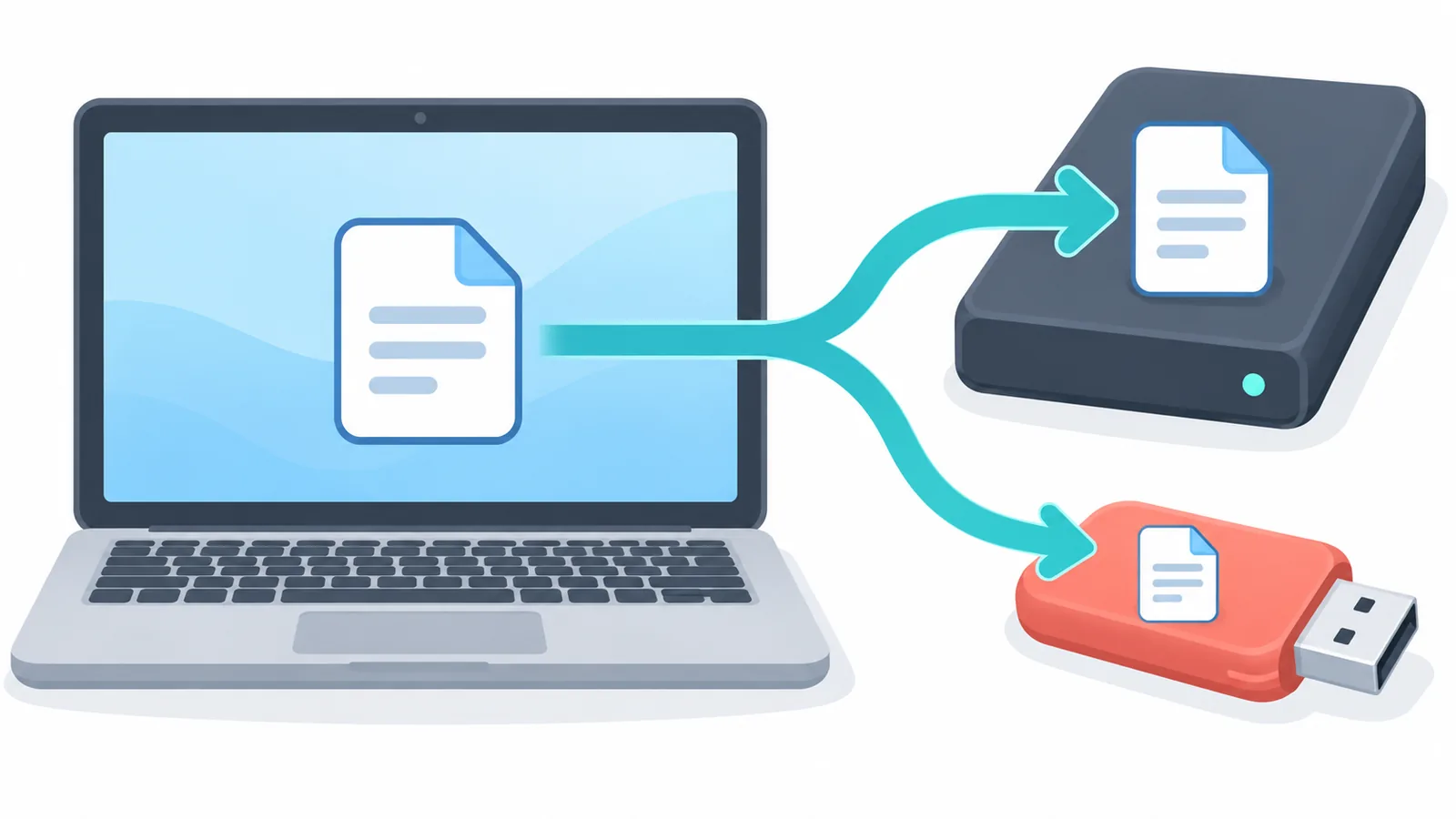 Externe Festplatte und USB-Stick als zweite Sicherung
