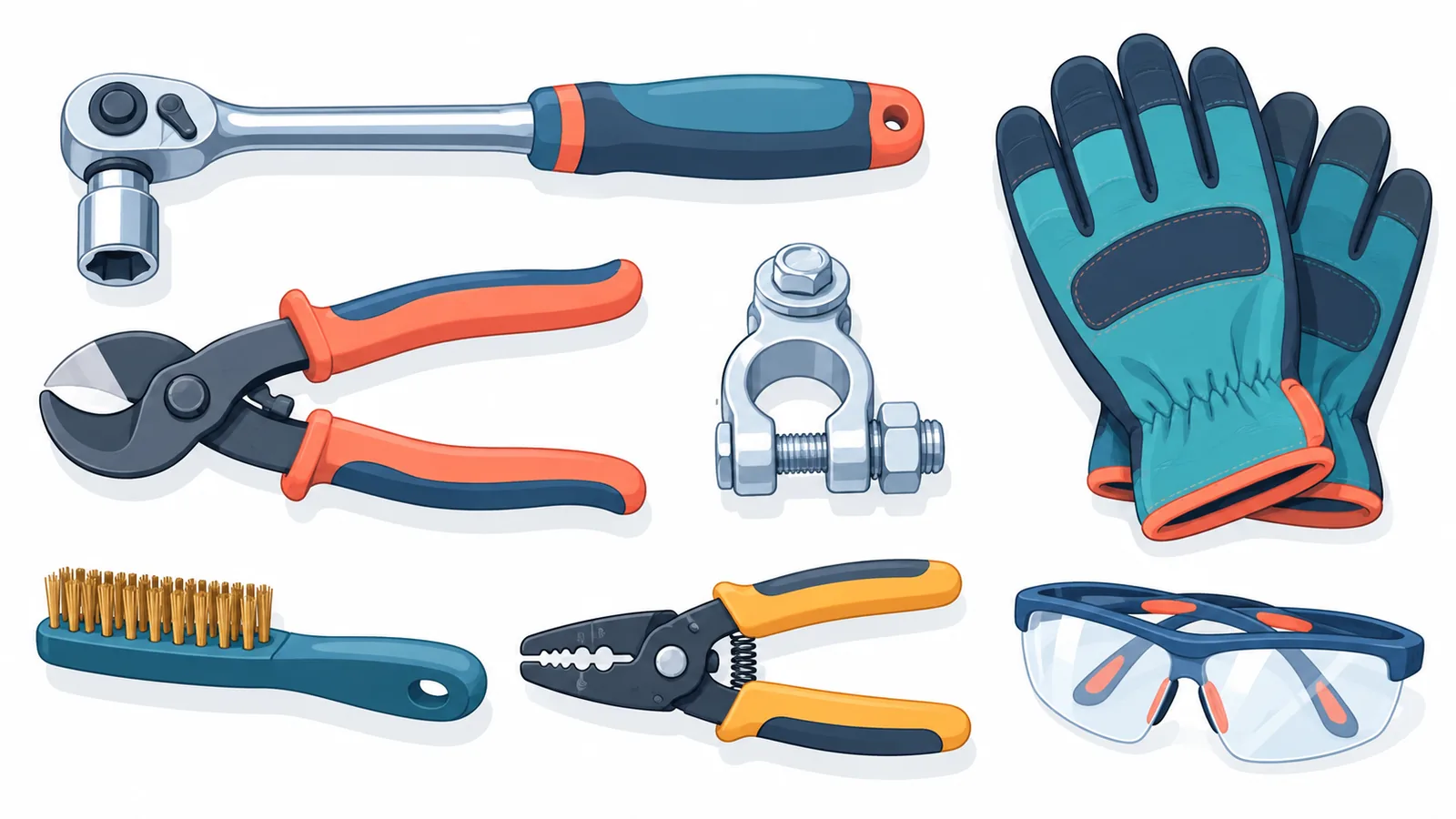 Tools and materials for replacing a battery terminal