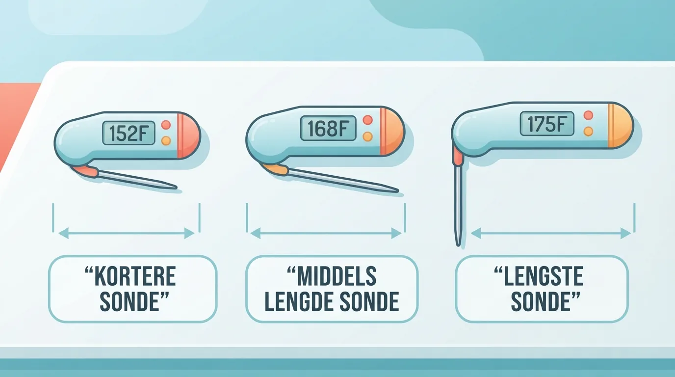 Three food thermometers side by side