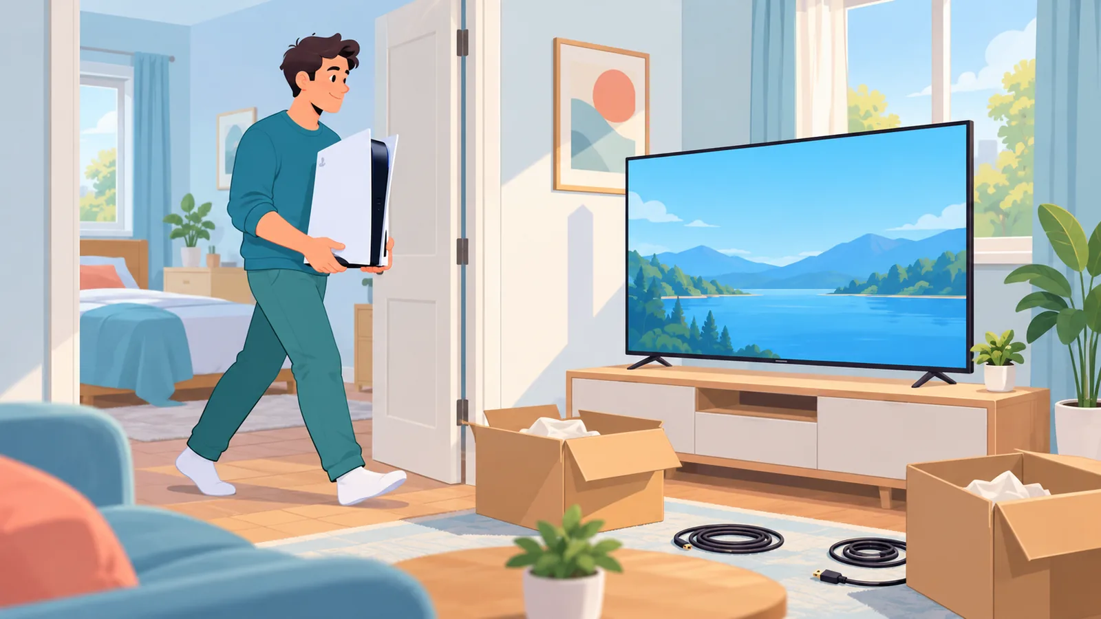 Moving a PS5 to a new room and TV setup
