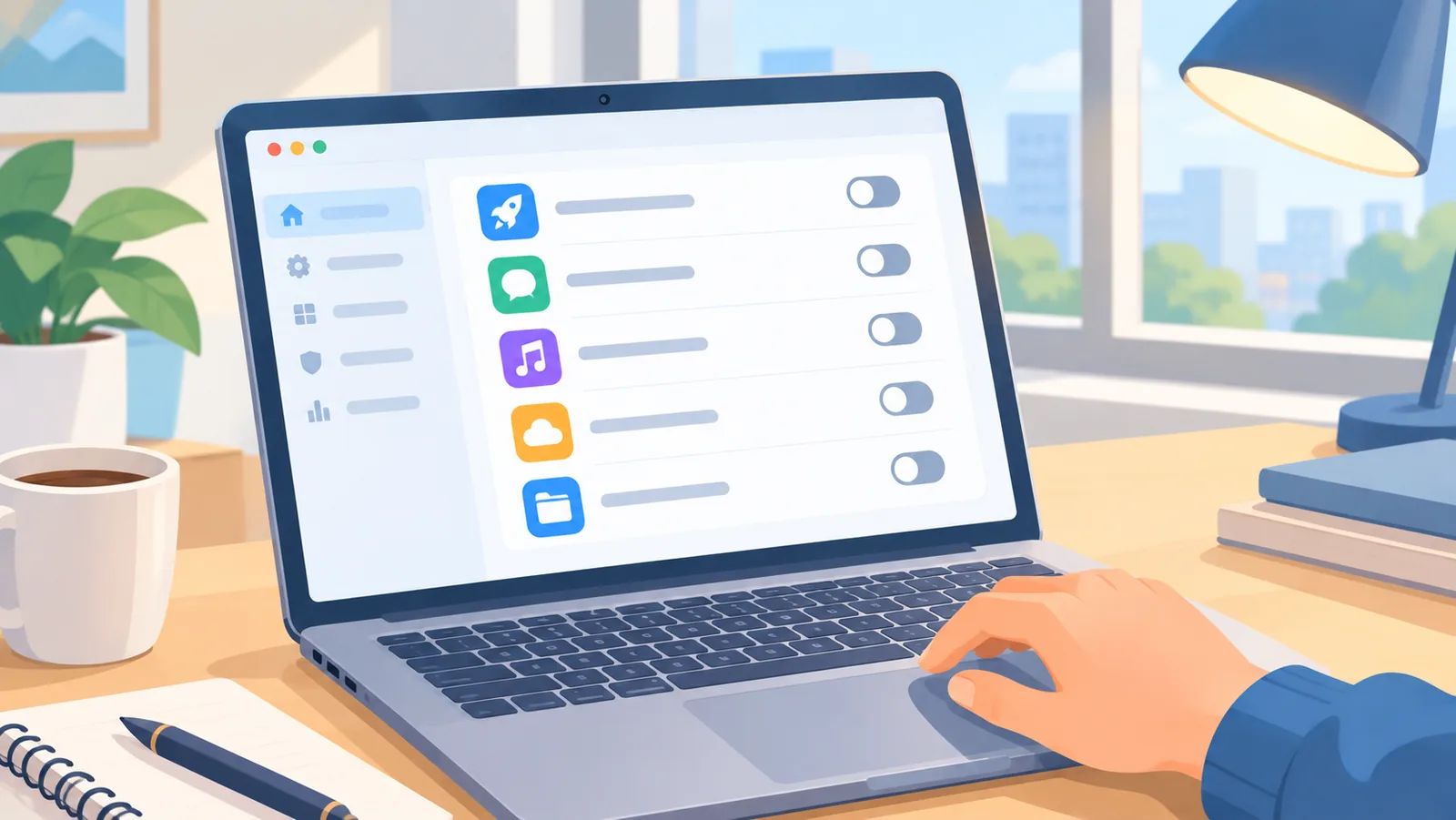 Startup apps list with several apps disabled on a laptop