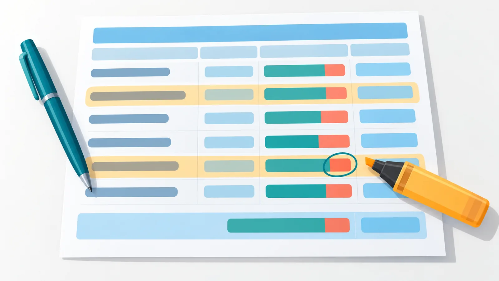 Explanation of benefits document marked with a highlighter
